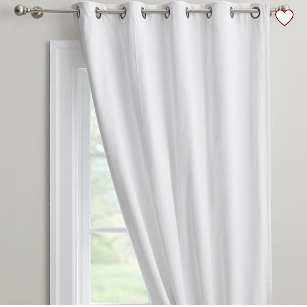 Pottery Barn Classic White (2) 50”x 96”  Grommet Blackout Curtains